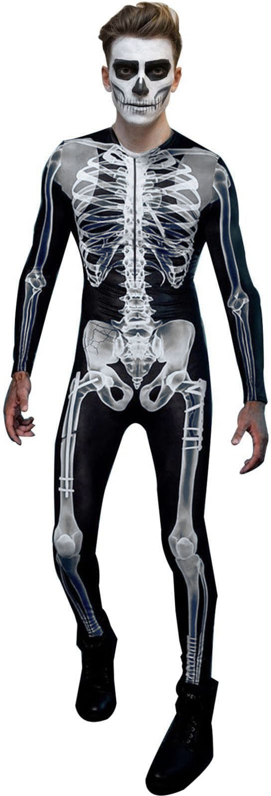 Men's X-Large Skeleton Bodysuit | Day of the Dead Halloween Costume - Fast & ... - Picture 1 of 1