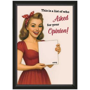 "This is a list..." – Sarcastic Pin-Up Poster – Empowering & Funny | A4 Framed or Unframed